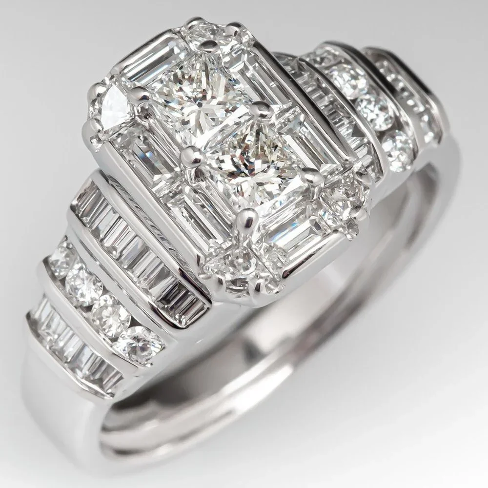 😍Beautiful CZ 925 Sterling Silver Wedding/Engagement Ring for Women, K977